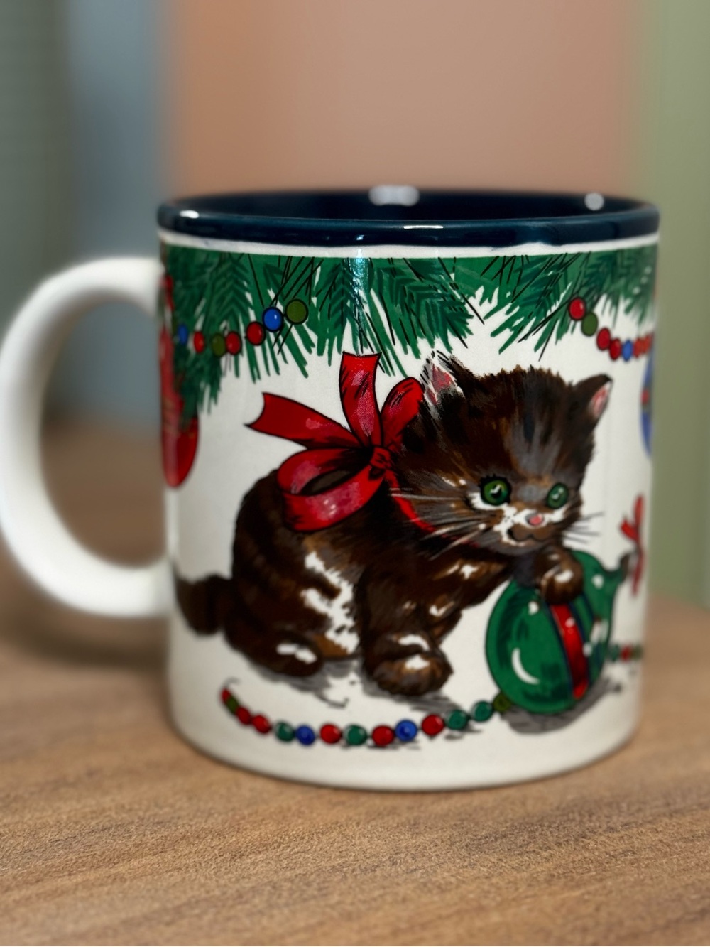 Holiday Vintage Potpourri Press Marvelous Mugs Playful Kittens Cute Fun Cat Cup